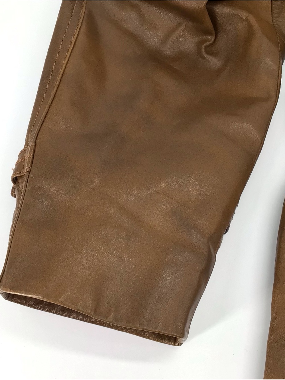 Vintage 70s Kawasaki Dealer Only RARE Genuine Leather Jacket Sz Large Brown Z-1 - Picture 13 of 16